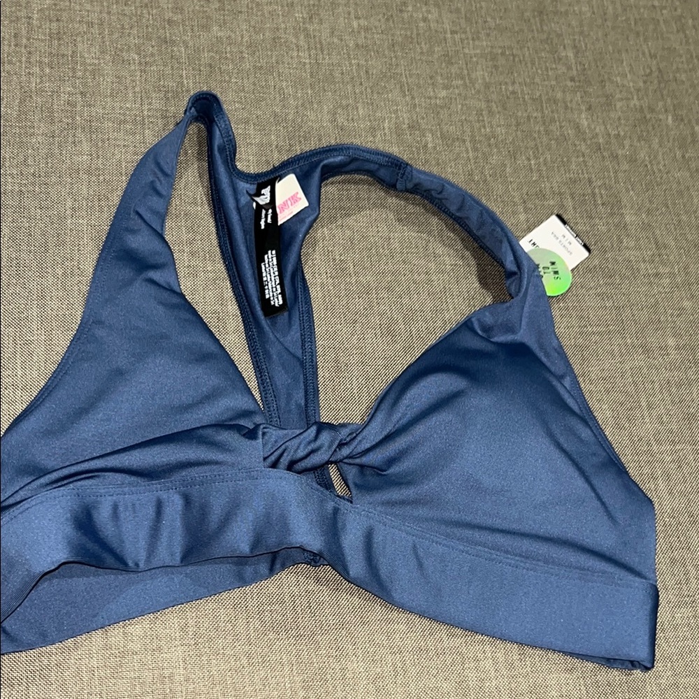 PINK Victoria's Secret Blue and Gray Sport Top